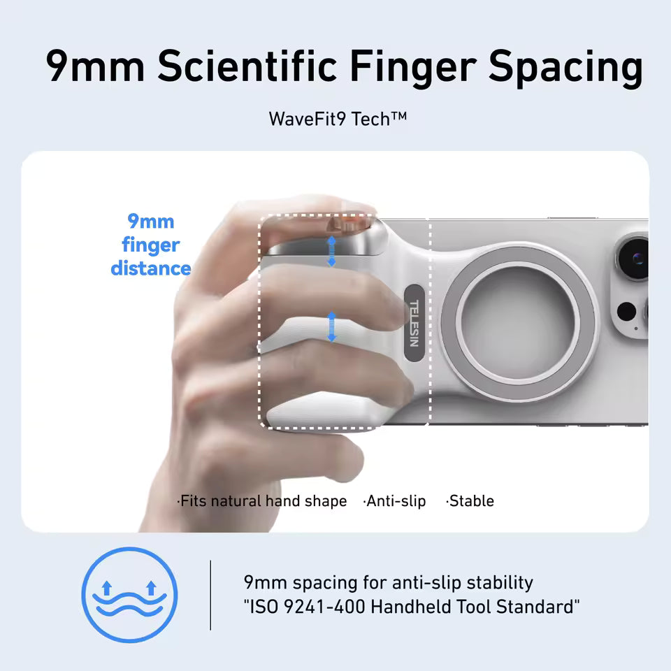 Magnetic Phone Camera Grip with Shutter
