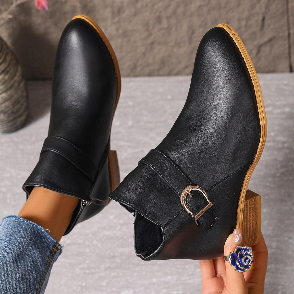 Women’s Vintage Ankle Boots– Comfortable Everyday Boots for Fall & Winter