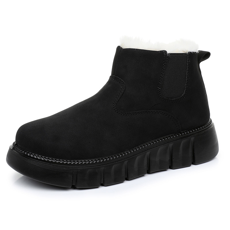 2025 Women’s Slip-On Winter Snow Boots – Warm Fur Lining, Non-Slip Sole & Platform Comfort