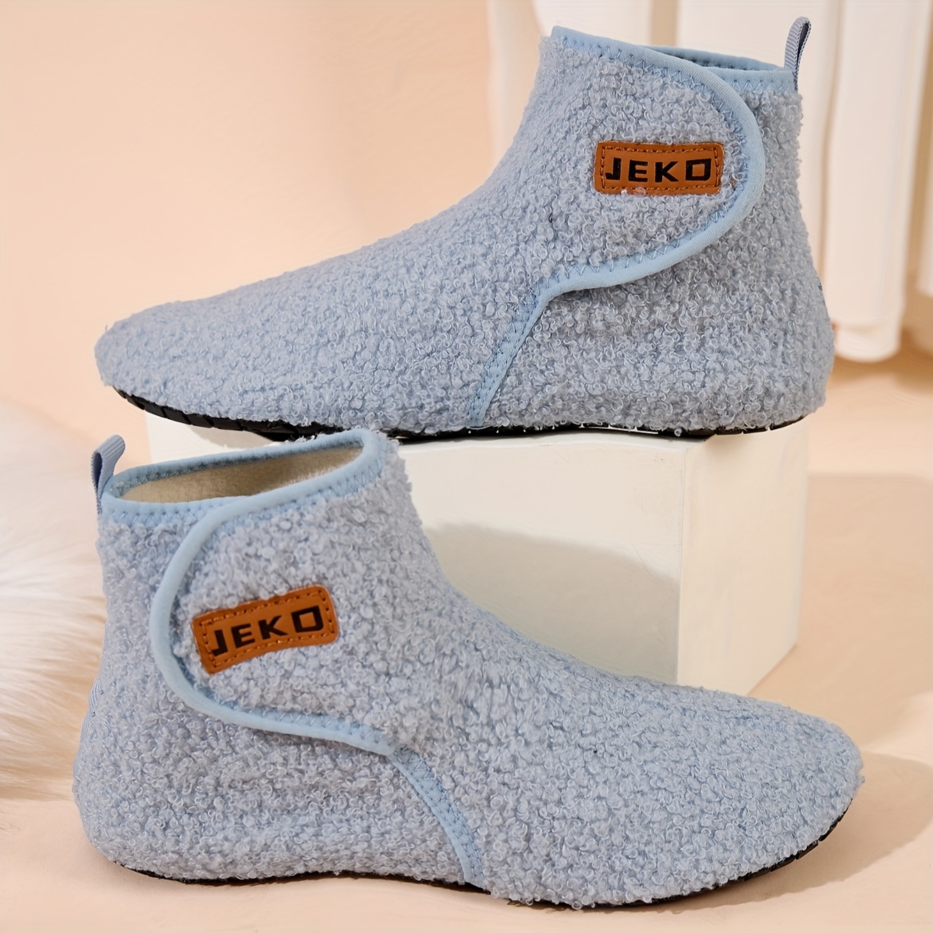 Women’s Cozy Fleece Slippers – Warm, Lightweight High-Top Slip-On House Shoes with Non-Slip Sole