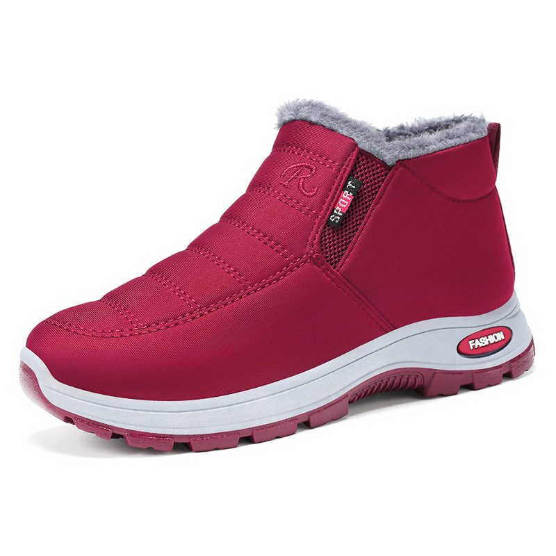 Women's Warm Fur-Lined Waterproof Ankle Snow Booties-Outdoor Comfortable Classic Winter Footwear