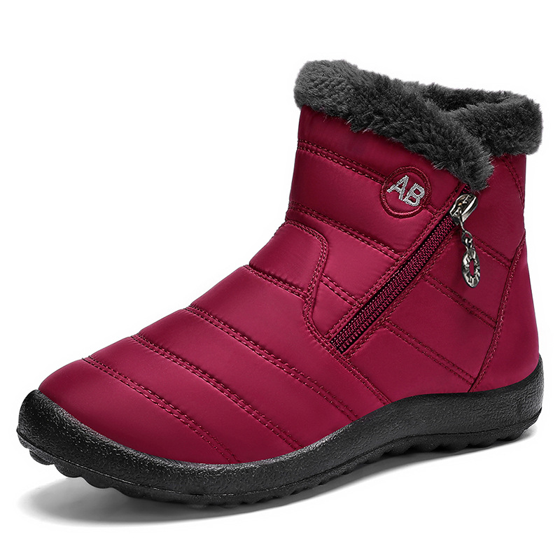 Women’s Warm Winter Ankle Boots – Waterproof, Non-Slip Boots with Soft Fuzzy Collar