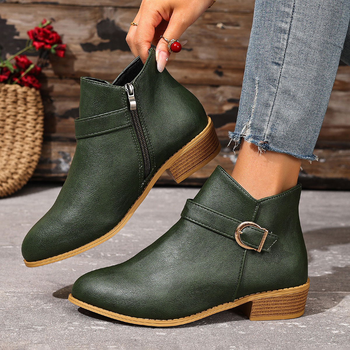 Women’s Vintage Ankle Boots– Comfortable Everyday Boots for Fall & Winter