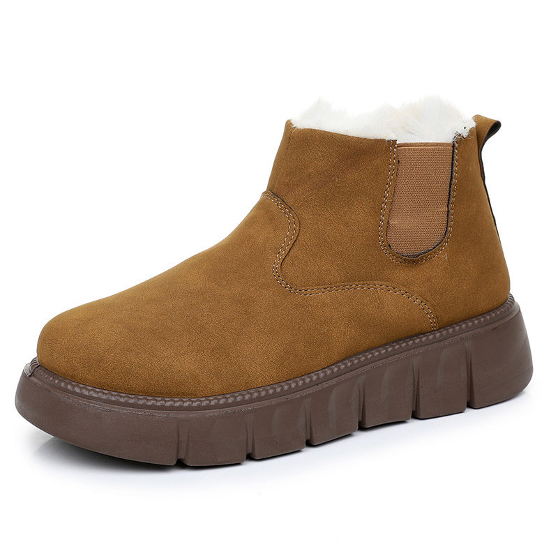 2025 Women’s Slip-On Winter Snow Boots – Warm Fur Lining, Non-Slip Sole & Platform Comfort