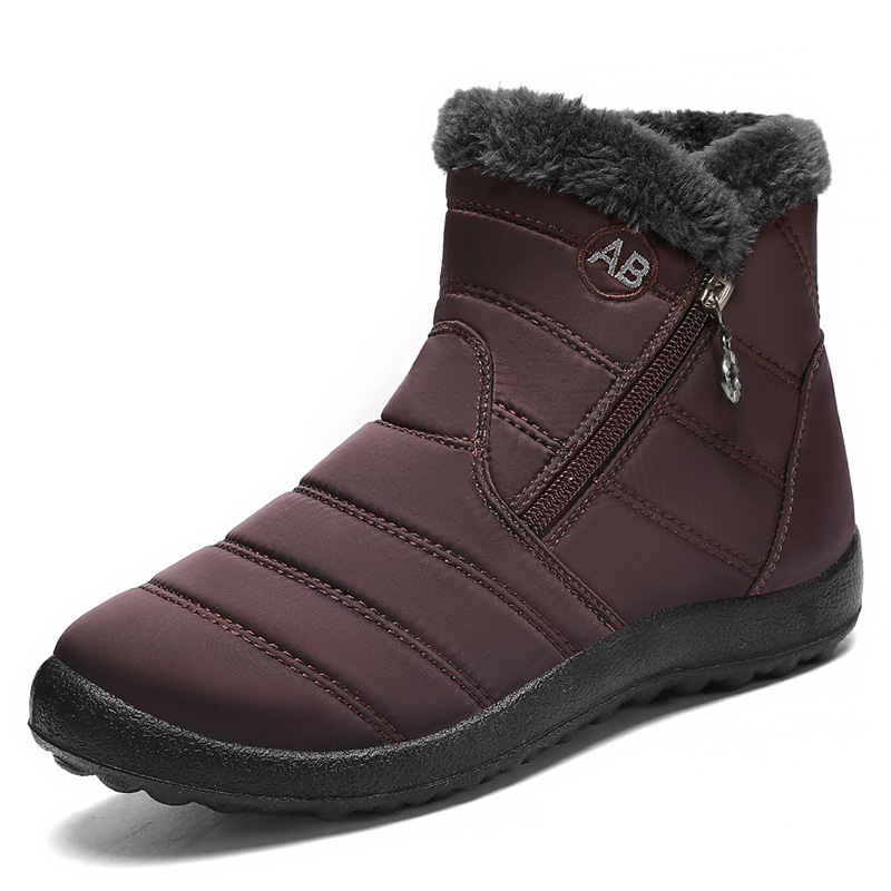 Women’s Warm Winter Ankle Boots – Waterproof, Non-Slip Boots with Soft Fuzzy Collar