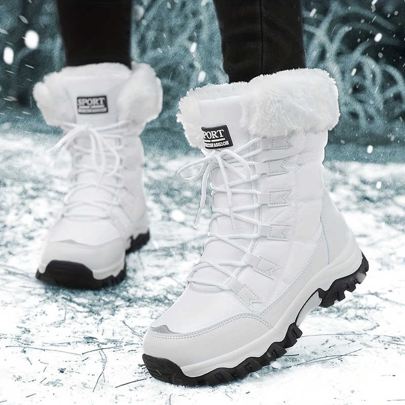 Women’s Waterproof Fur-Lined Winter Snow Boots – Anti-Slip, Warm, All-Weather Outdoor Cold-Protection Footwear