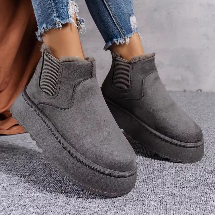 Women’s Warm Thick-Sole Boots – Comfortable Non-Slip Winter Footwear