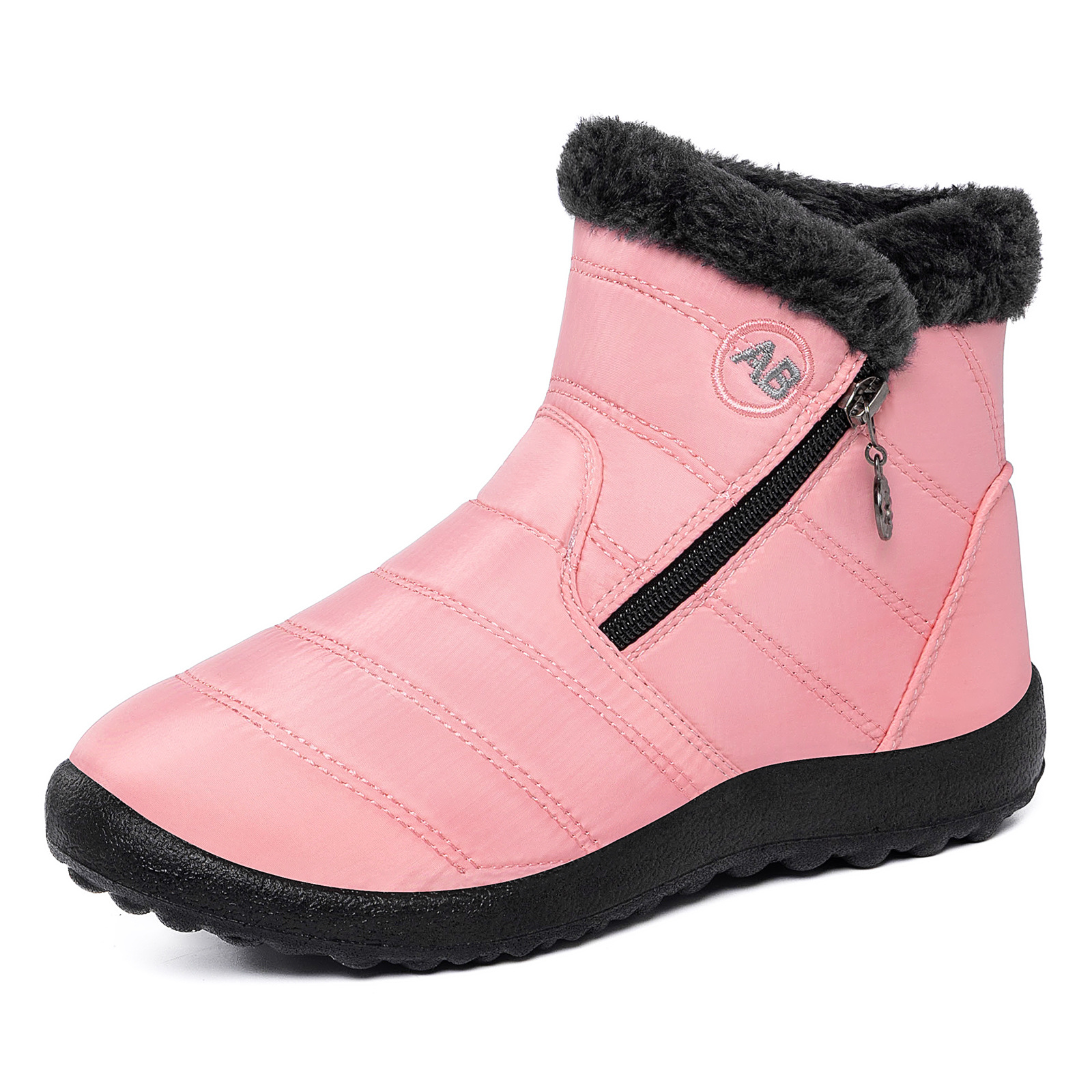 Women’s Warm Winter Ankle Boots – Waterproof, Non-Slip Boots with Soft Fuzzy Collar