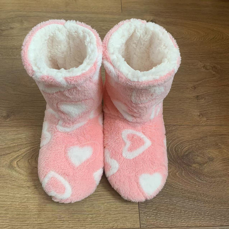 Women’s Warm Plush-Lined Slipper Boots – Thick Cozy Non-Slip House Shoes for Fall & Winter