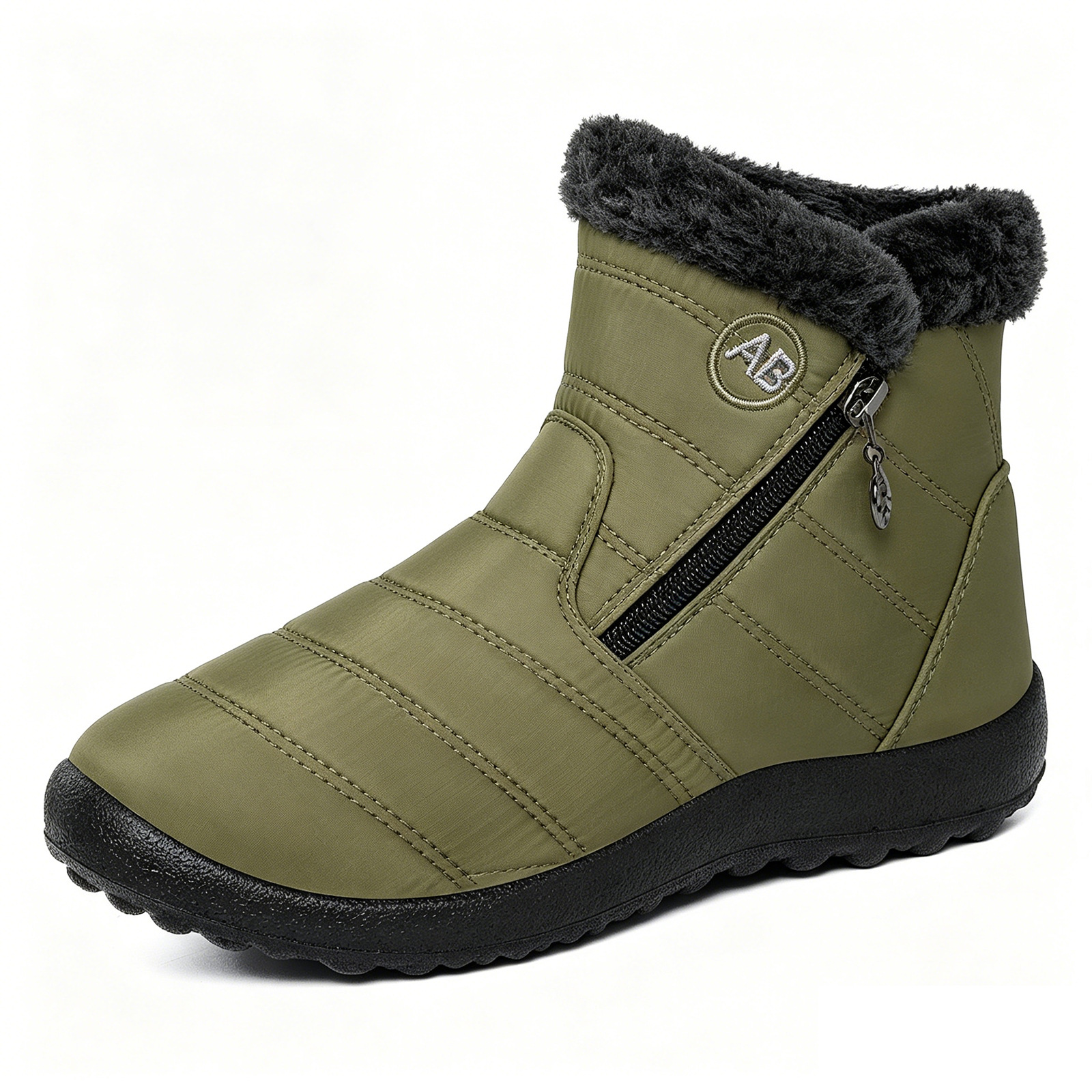 Women’s Warm Winter Ankle Boots – Waterproof, Non-Slip Boots with Soft Fuzzy Collar