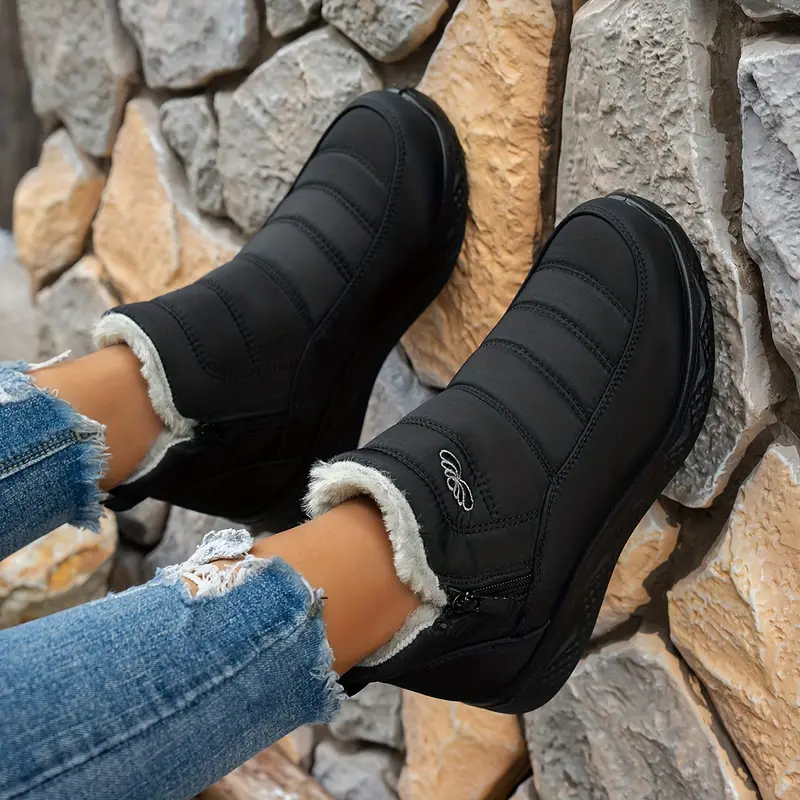 Women’s Insulated Snow Boots – Waterproof, Non-Slip & Fur Lined | Comfortable Warm Winter Shoes for Mature Women