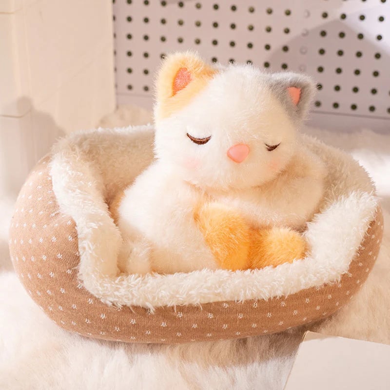 🏠 Adorable Sleeping Animal Plush Toy 🐾  Perfect Bedtime Companion