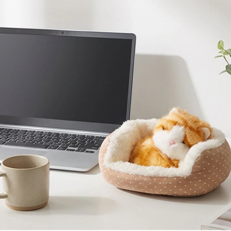 🏠 Adorable Sleeping Animal Plush Toy 🐾  Perfect Bedtime Companion