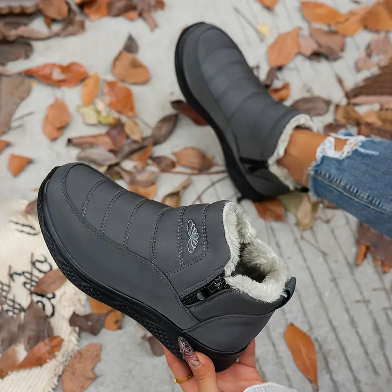 Women’s Insulated Snow Boots – Waterproof, Non-Slip & Fur Lined | Comfortable Warm Winter Shoes for Mature Women