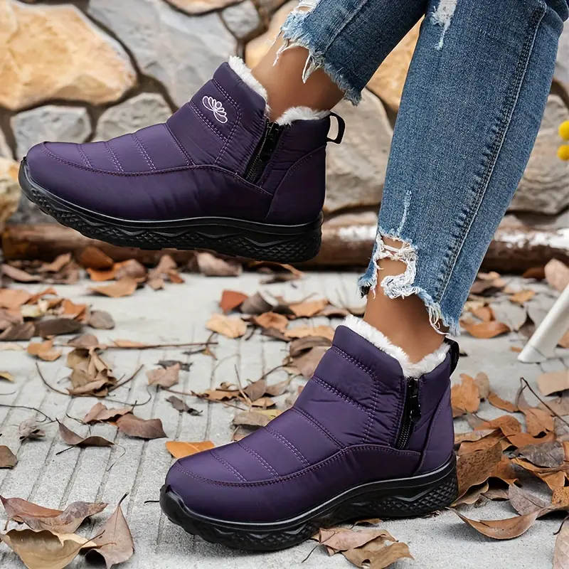 Women’s Insulated Snow Boots – Waterproof, Non-Slip & Fur Lined | Comfortable Warm Winter Shoes for Mature Women