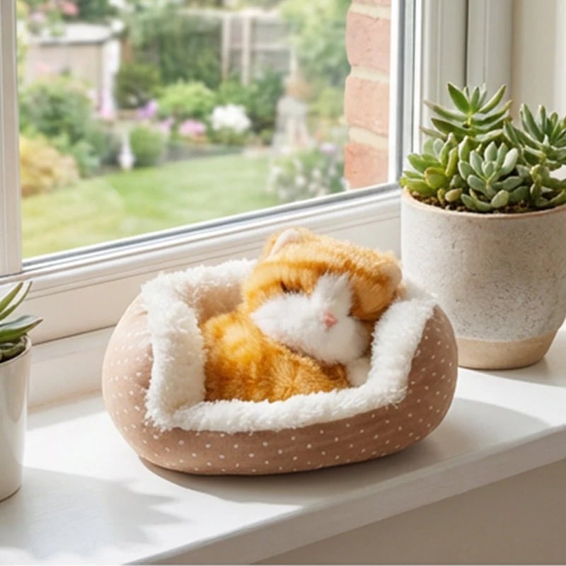 🏠 Adorable Sleeping Animal Plush Toy 🐾  Perfect Bedtime Companion