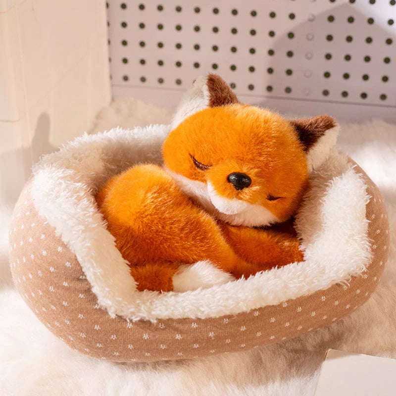 🏠 Adorable Sleeping Animal Plush Toy 🐾  Perfect Bedtime Companion