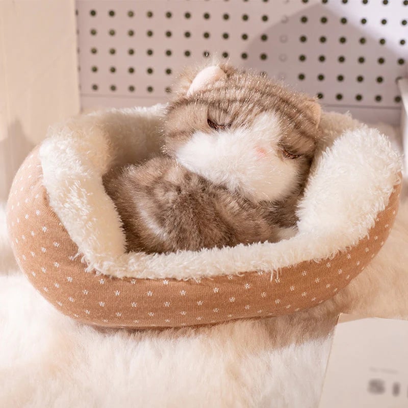 🏠 Adorable Sleeping Animal Plush Toy 🐾  Perfect Bedtime Companion