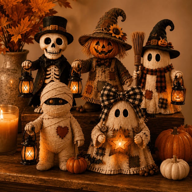 🔥Last Day 47% OFF -👻Cute & Spooky Halloween Mantel Décor Collection
