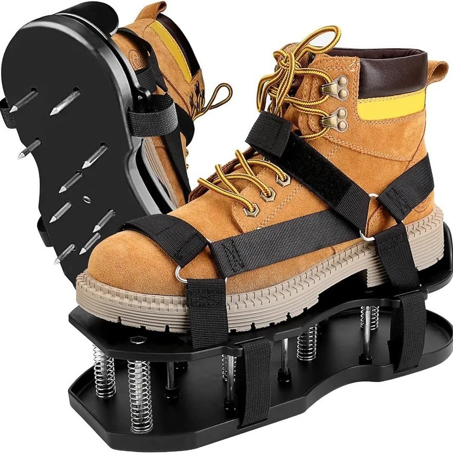 Lawn Aerator Shoes Garden Grass Aerator Spiked Sandals with 26 Spikes and Adjustable Straps Lawn Scarifier for Effectively Aerating Lawn Soil