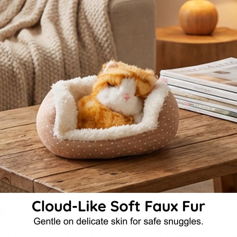 🏠 Adorable Sleeping Animal Plush Toy 🐾  Perfect Bedtime Companion