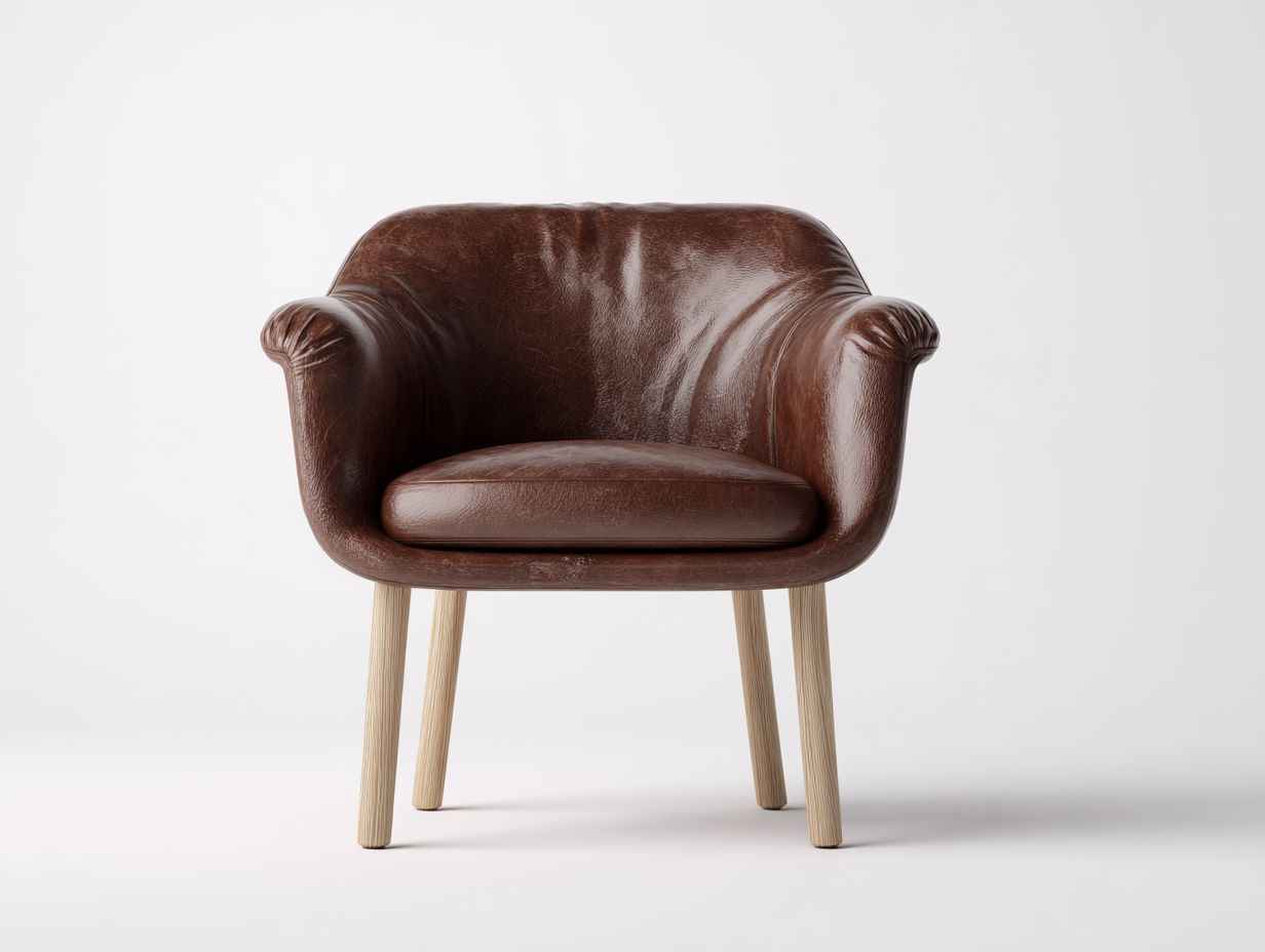 Sillas de comedor tapizadas de cuero sintético 60x60x85 cm - marrón - diseño moderno-Sofagetshop