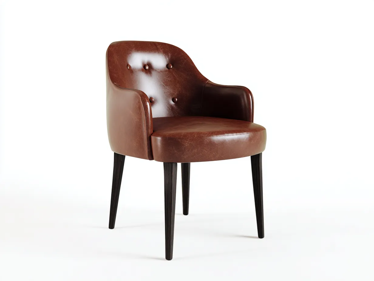 Sillas de comedor tapizadas con reposabrazos 55x60x85 cm - marrón - diseño elegante para comedor-Sofagetshop