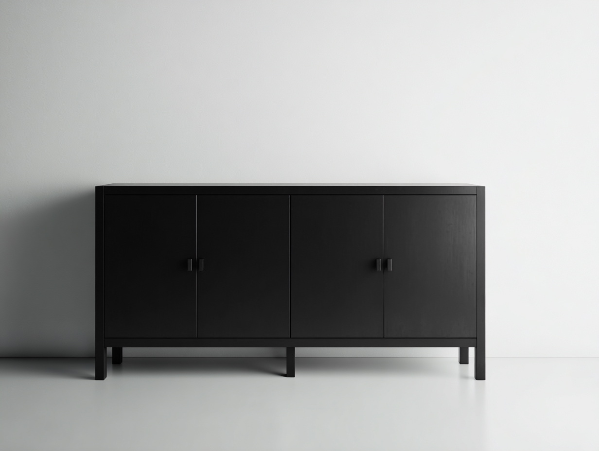Mueble recibidor madera 160x40x80 cm negro diseño moderno almacenamiento entrada-Sofagetshop