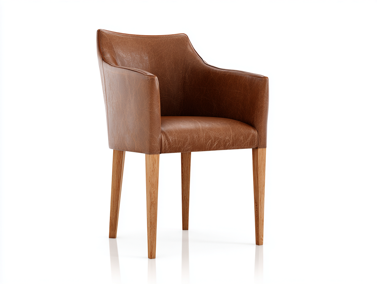 Sillas de comedor tapizado y madera 58x60x85 cm - marrón y natural - estilo moderno-Sofagetshop