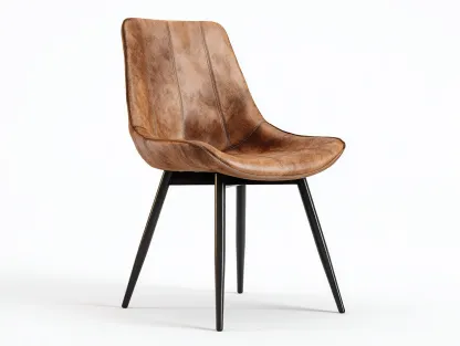 Sillas de comedor tapizada cuero sintético 52x58x85 cm marrón-negro diseño moderno asiento interior-Sofagetshop