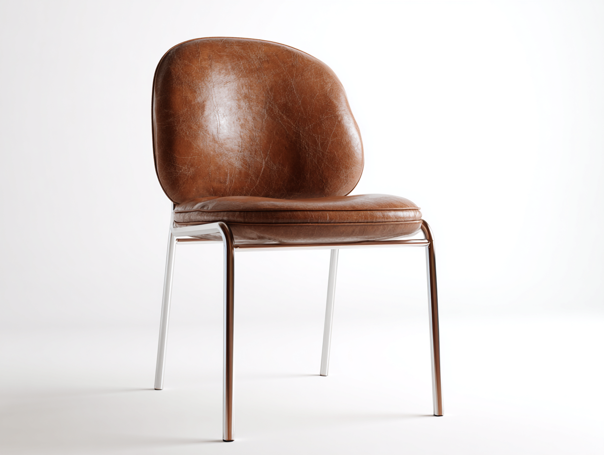 Sillas de comedor tapizadas de cuero sintético 50x55x85 cm - marrón - diseño moderno-Sofagetshop