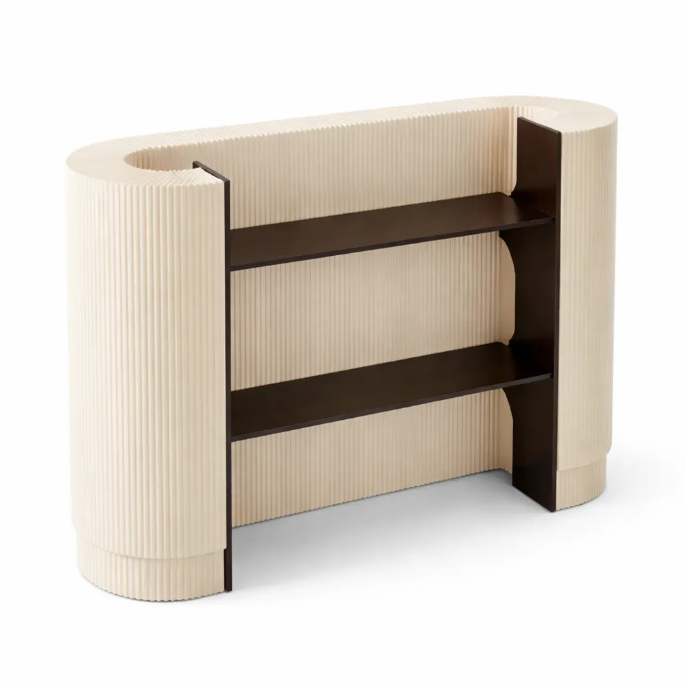 Moderne faltbare Theke mit abnehmbaren Regalen