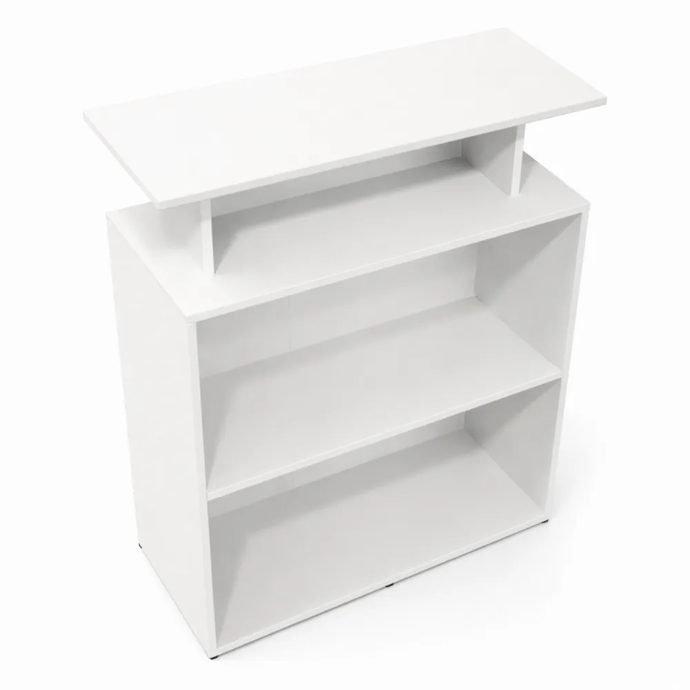 Moderne Empfangstheke aus Holzwerkstoff in Weiß