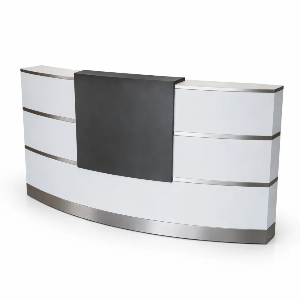 Moderne Empfangstheke für Büro oder Praxis, 120 cm, weiß