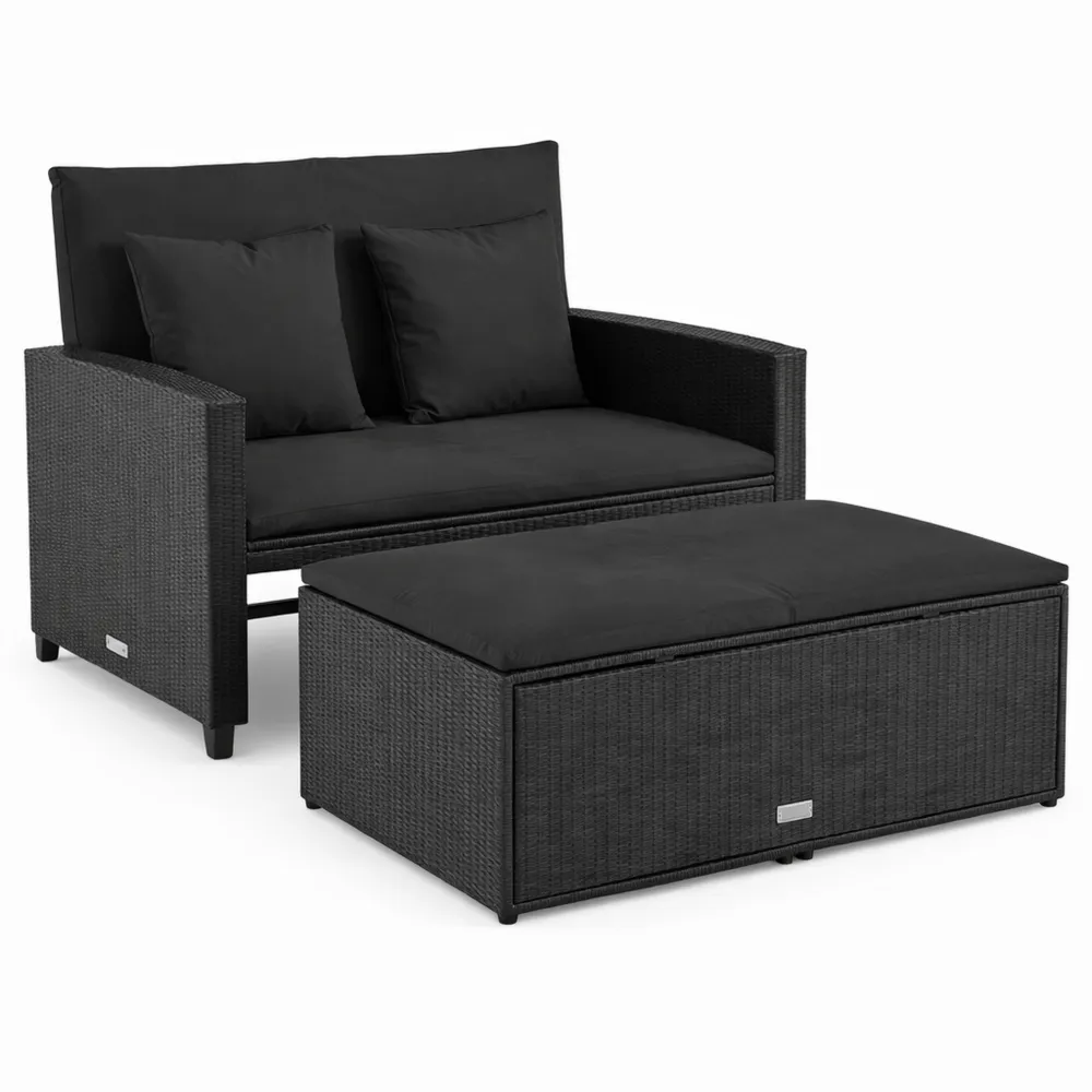Outdoor 2-Sitzer Gartensofa mit Staufach