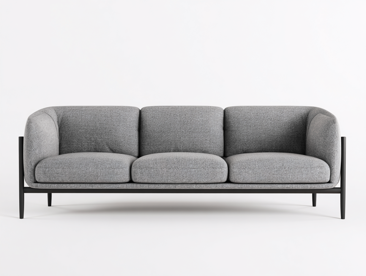 Sofás 3 plazas tapizados de tela 210x90x85 cm - beige - diseño moderno-Nookgoden