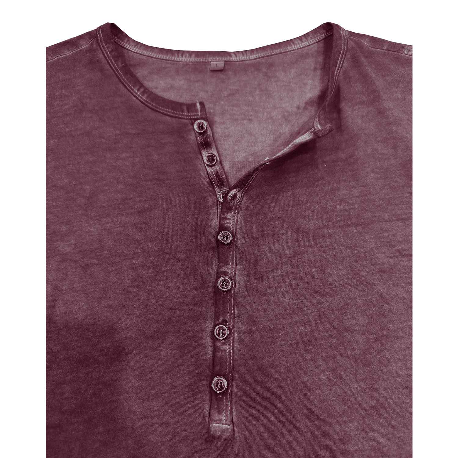 Vintage crew neck henley summer base layer outdoor short-sleeve T-shirt