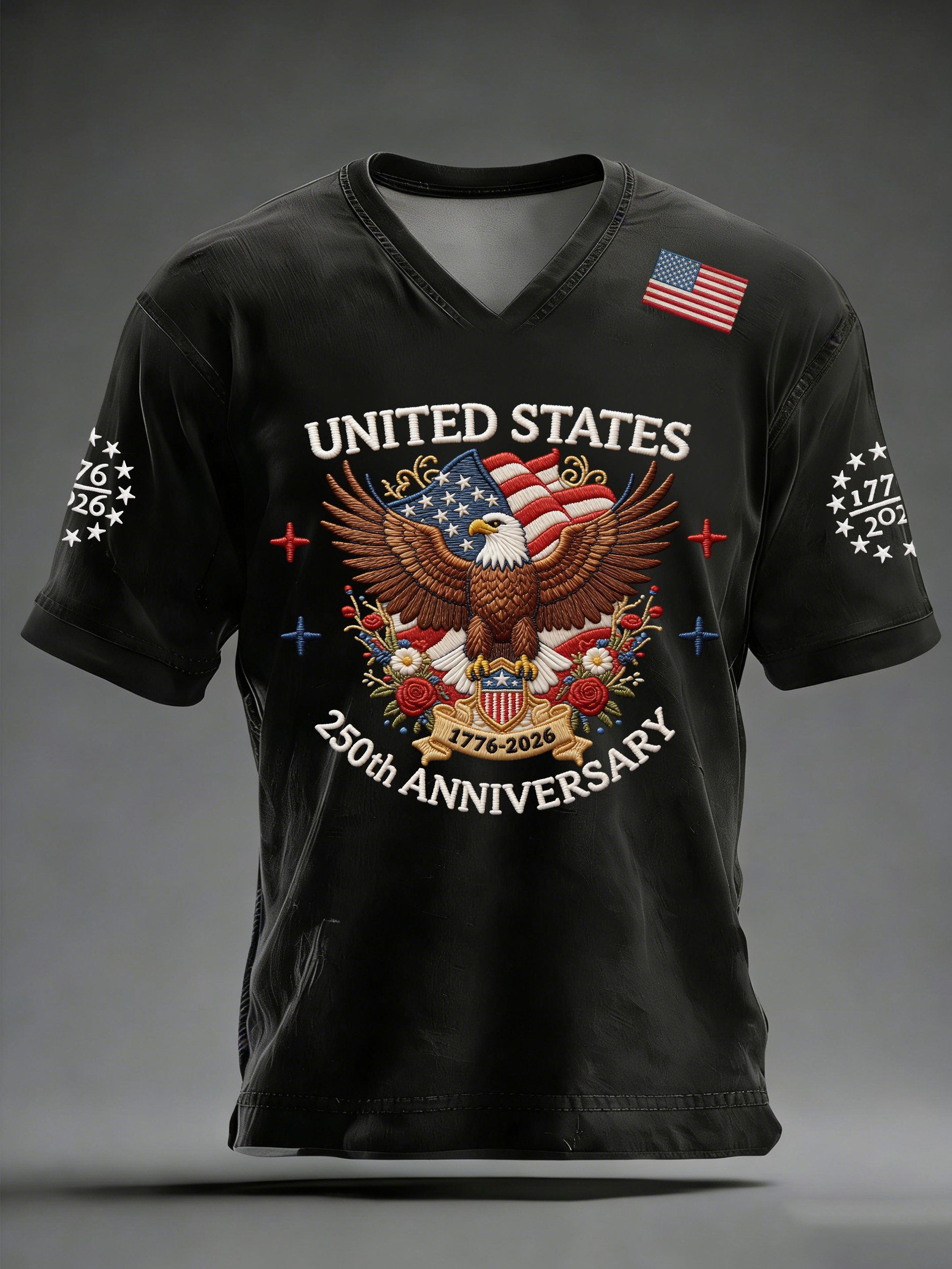 Men's American 250th Anniversary Print Casual Top