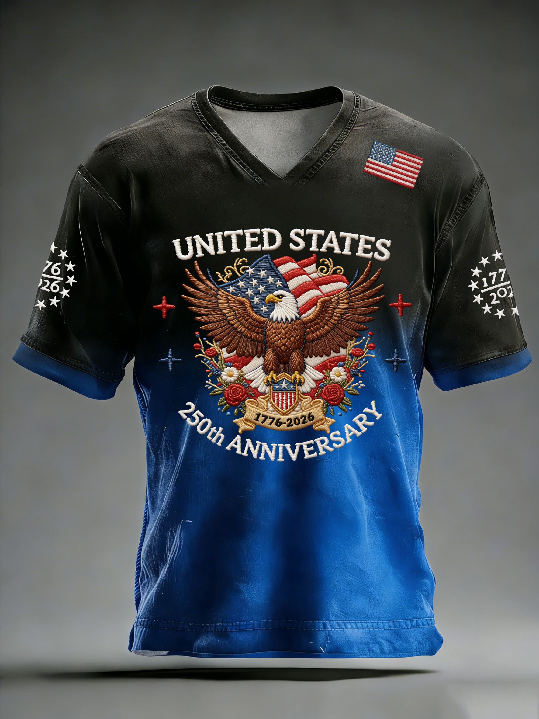 Men's American 250th Anniversary Print Casual Top