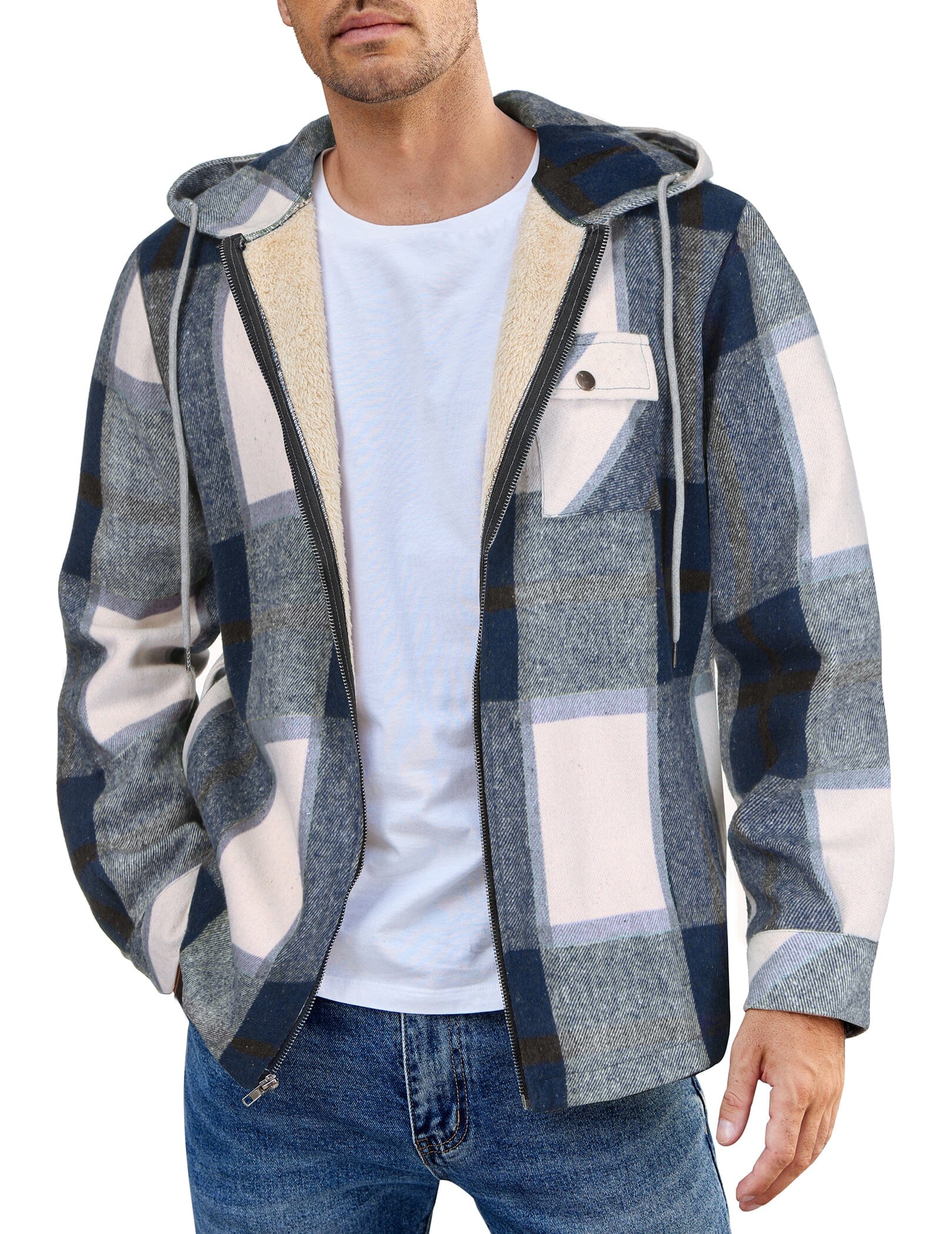Comfy Plaid Flannel Lined Jacket