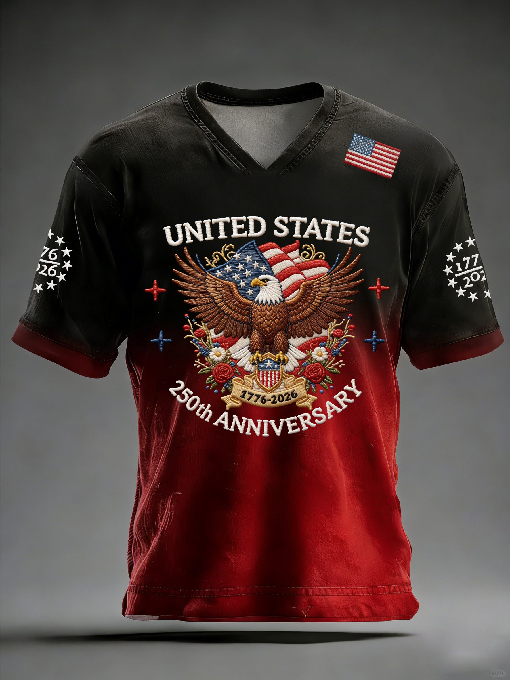 Men's American 250th Anniversary Print Casual Top