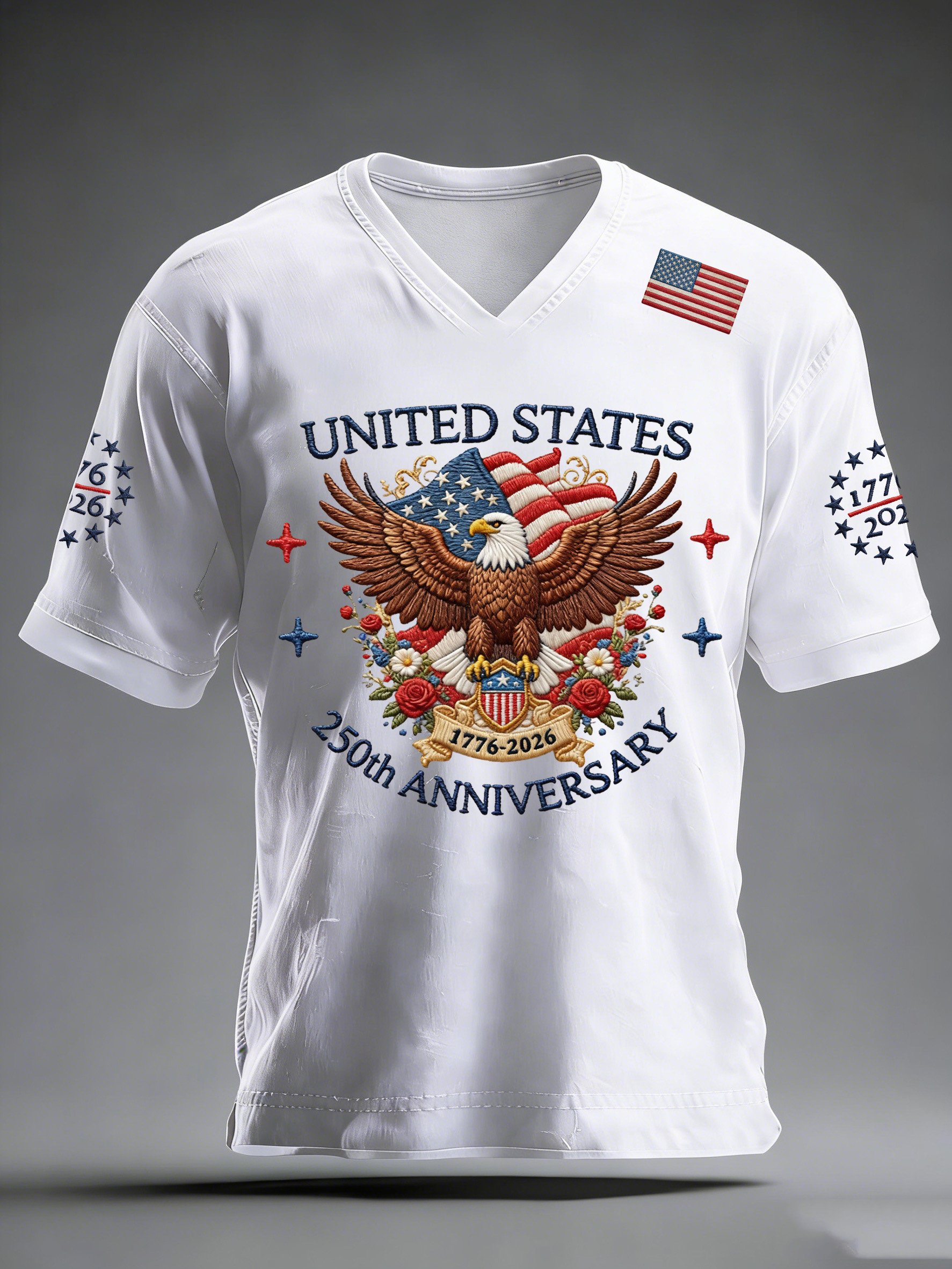 Men's American 250th Anniversary Print Casual Top