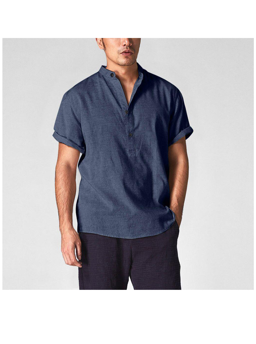 Brandon Slub Cotton And Linen Short-sleeved Shirt