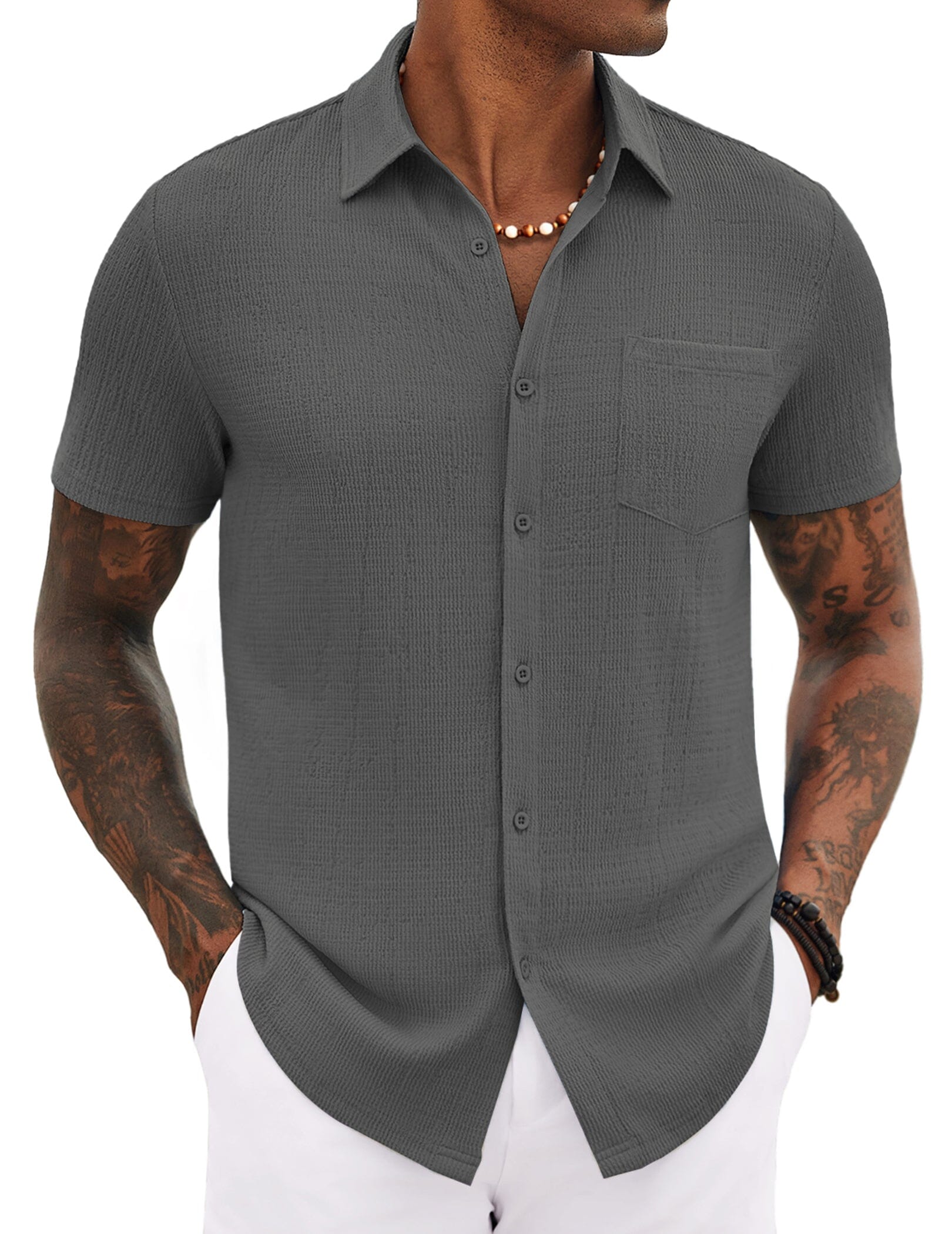 Casual Summer Textured Shirt