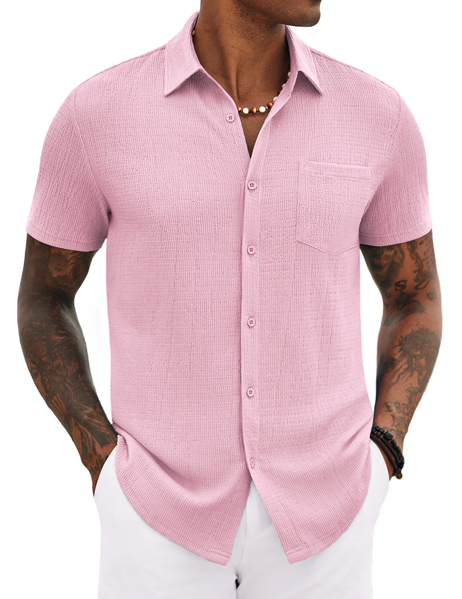 Casual Summer Textured Shirt
