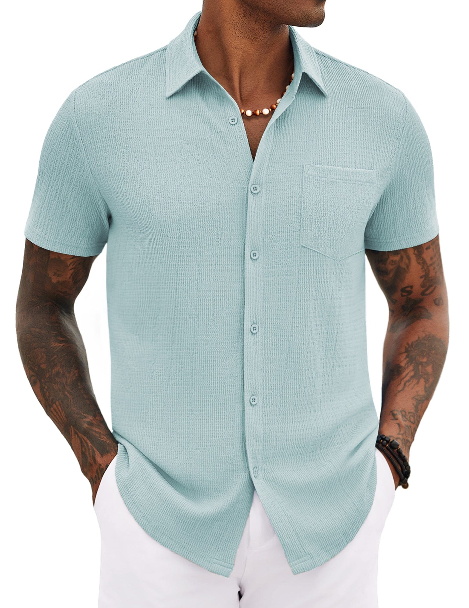 Casual Summer Textured Shirt