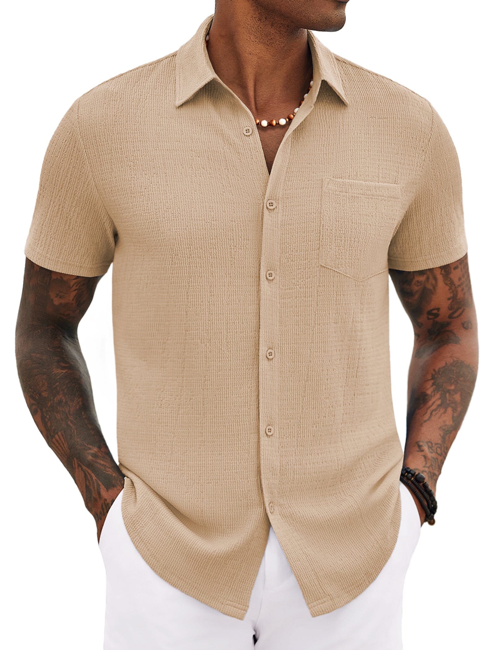 Casual Summer Textured Shirt
