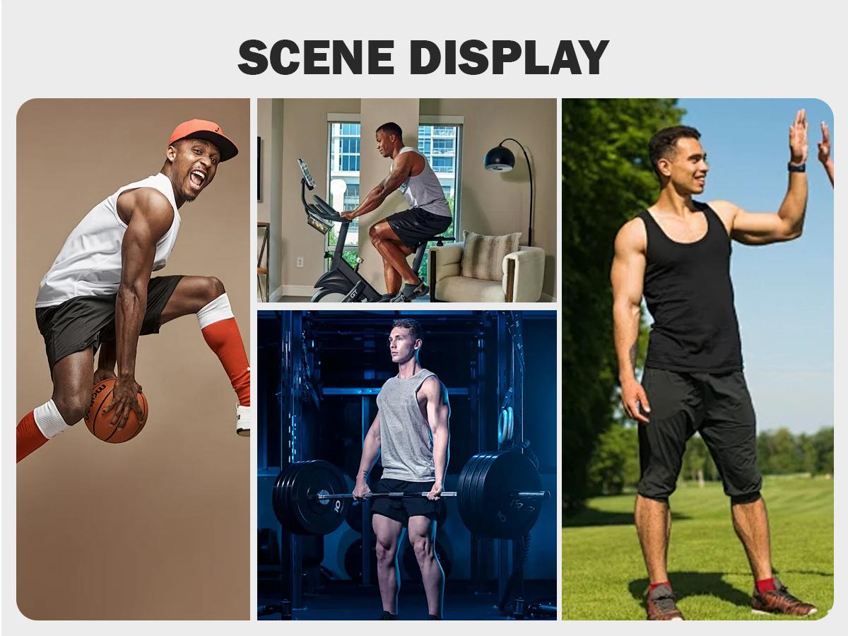 🔥Men's  Wide Strap Ribbed Tank Top