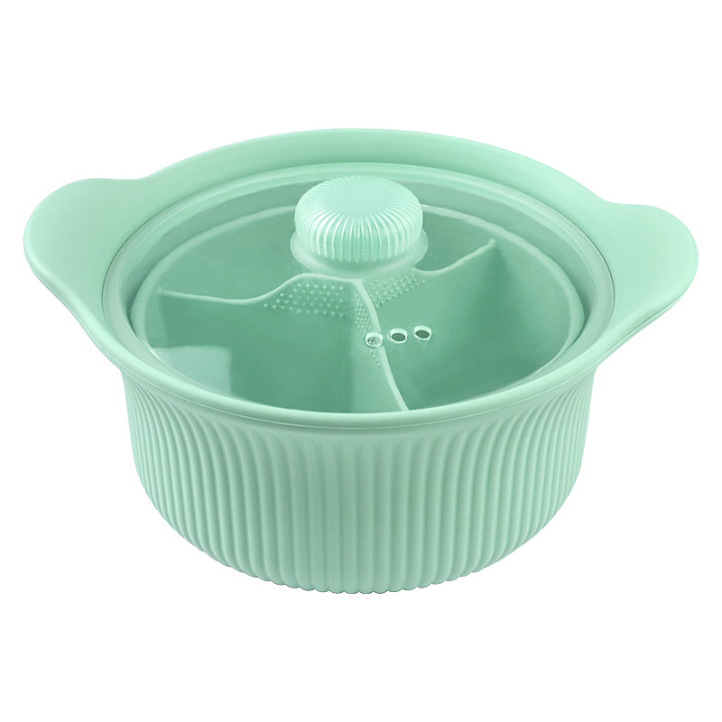Silicone Steamer/Soup Pot Liner – Microwave & Air Fryer Safe – Includes Lid – For Low-Fat Steaming of Rice and Vegetables