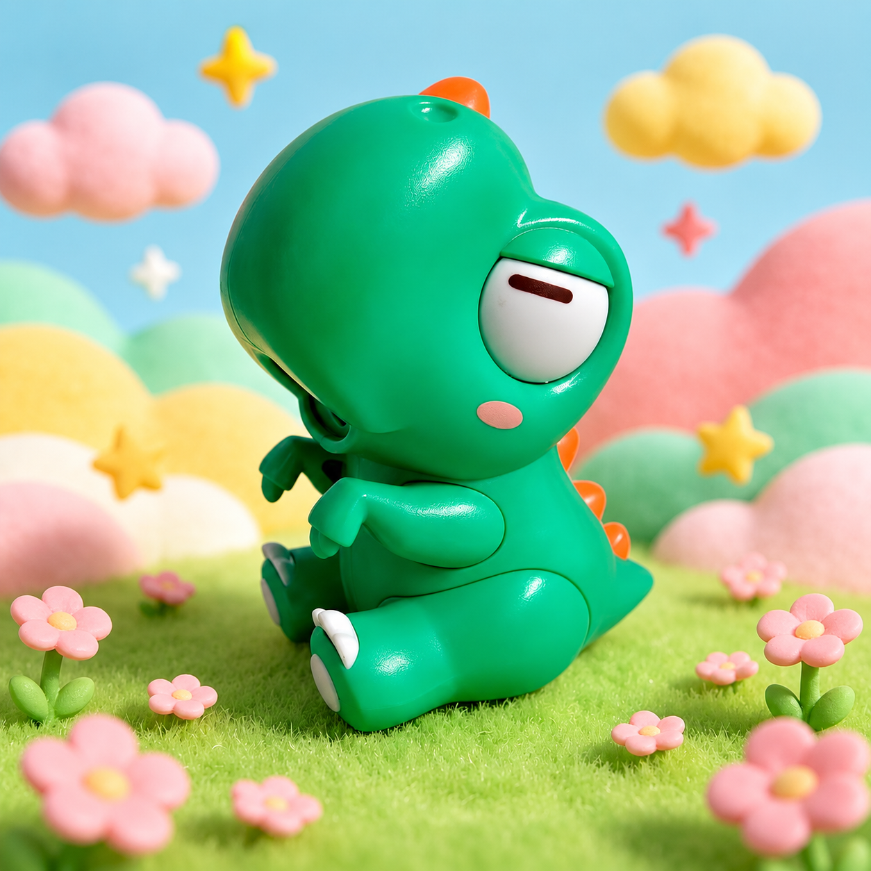 Cute dinosaur or elephant portable fan—perfect for cooling down hot food, soup, or baby meals; can be clipped onto cups or used as a desktop ornament/toy.